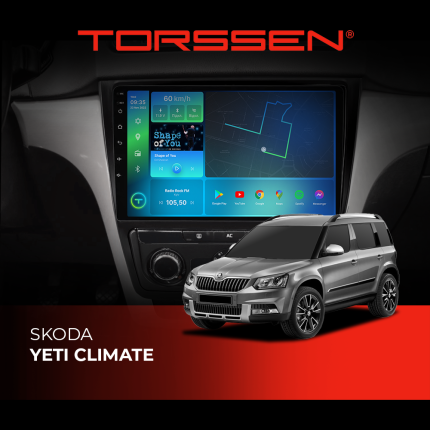 Штатна магнітола Torssen Skoda Yeti Climate F106128 4G Carplay