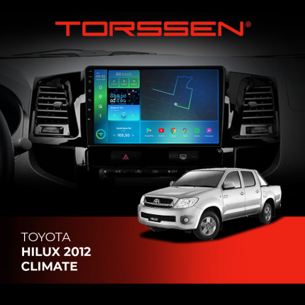 Штатна магнітола Torssen Toyota Hilux 12 climate F96128 4G Carplay