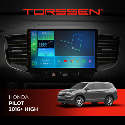 Штатна магнітола Torssen Honda Pilot 16+ High F10332 4G Carplay DSP