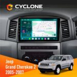 Штатна магнітола Jeep Grand Cherokee 2005-2007 Big Screen Cyclone C10-013 4x64 DSP 4G