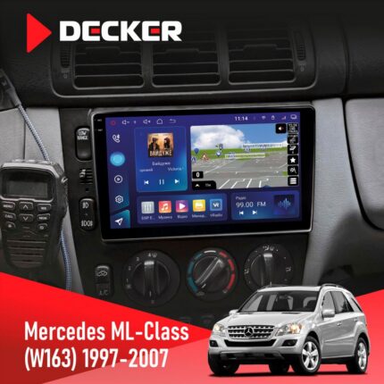 Штатна магнітола Mercedes-Benz ML-Class (W163) 1997-2006 AMP Decker D9-005 4x64, DSP, 360, 4G, 2k