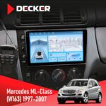 Штатна магнітола Mercedes ML W163 Decker D9-010 6x128 DSP 4G 2K на торпедо Mercedes-Benz ML-Class 1997-2006