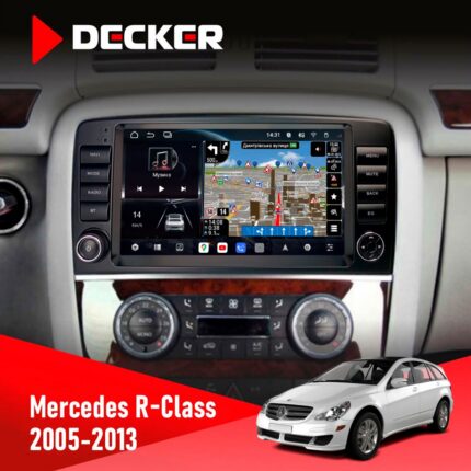 Штатна магнітола Mercedes R Class W251 2005-2013 Decker D9-011 4x64 DSP 4G 360 — головний пристрій для Mercedes-Benz R-Class