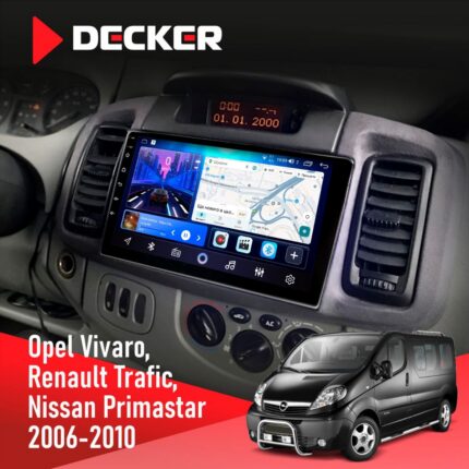Штатна магнітола Opel Vivaro 2001-2010 Decker D9-006 4x64, 4G