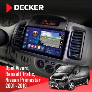 Штатна магнітола Renault Trafic 2001-2010 Decker D10-009 4x64, DSP, 4G, 2k