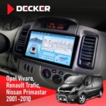 Штатна магнітола Renault Trafic 2001-2010 Decker D10-010 6x128, DSP, 4G, 2K