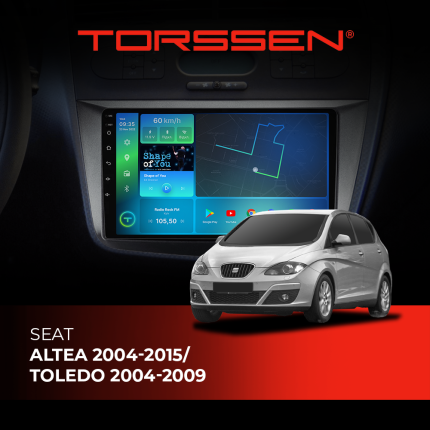 Штатна магнітола Torssen Seat Altea/Toledo 04-15 F9432 4G Carplay DSP