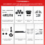 Підсвітка салону Torssen Mercedes A/CLA (W177/W118) 2019-2024 - 8SK