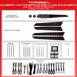 Підсвітка салону Torssen Mercedes C-Class (W204) 2011-2014(Ripple) - 23Leds