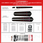 Підсвітка салону Torssen Mercedes R-class 2006-2017(Ripple) - 19Leds