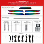 Підсвітка салону Torssen Audi A4 2009-2016(Dynamic)-18 Leds