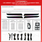 Підсвітка салону Torssen Audi A5 2009-2016(Carbon)-19 Leds