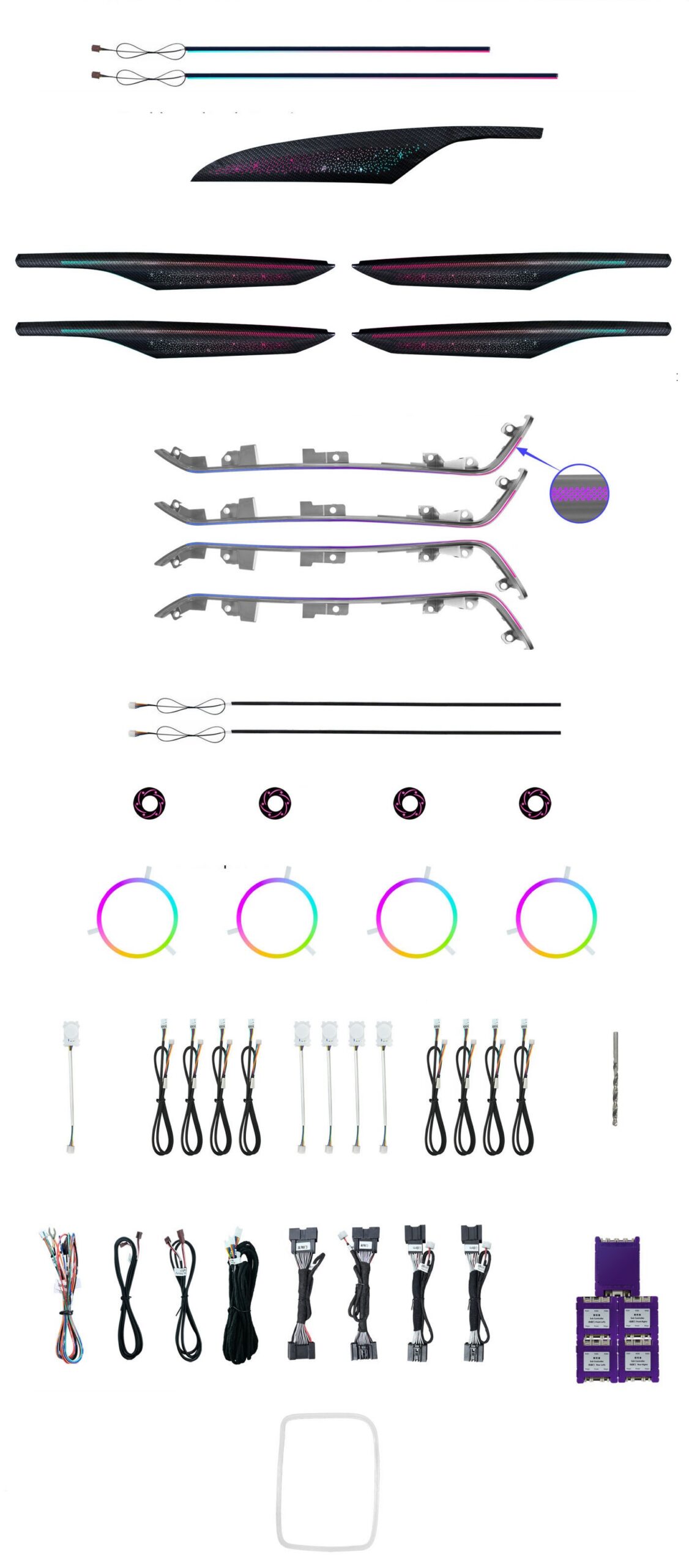 Підсвітка салону Torssen Cadillac CT5 2020-2025 - 34 Leds Підсвітка салону Torssen Cadillac CT5 2020