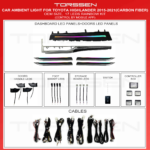 Підсвітка салону Torssen Toyota Highlander 2015-2021 (Carbon Fiber) - 17 Leds