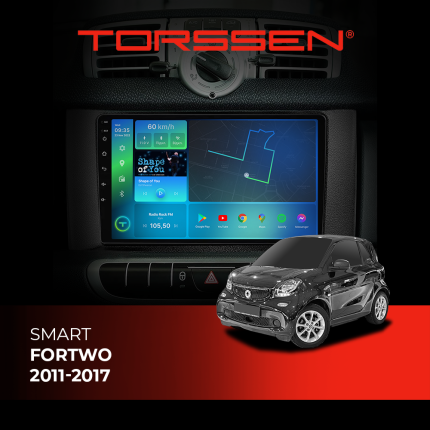 Штатна магнітола Torssen Smart ForTwo 11-17 F9332 4G Carplay DSP