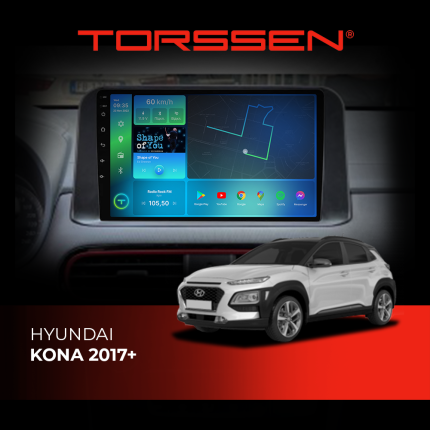 Штатна магнітола Torssen Hyundai Kona 17+ для покращення аудіосистеми