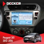 Штатна магнітола Peugeot 301 2012-2016 Decker D9-010 6x128 DSP 4G 2K
