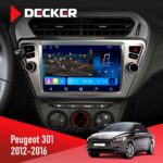 Штатна магнітола Peugeot 301 2012-2016 Decker D9-008 8x128 DSP 4G