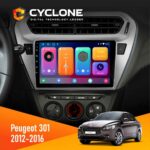 Штатна магнітола Peugeot 301 2012-2016 Cyclone C9-001 2x64 CPL