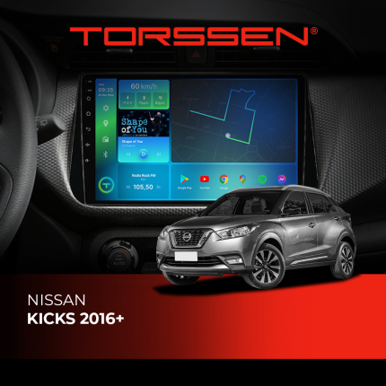 Штатна магнітола Torssen Nissan Kicks 2016+
