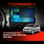 Штатна магнітола Torssen Volkswagen Up!, Skoda Citigo, Seat Mii 13-14 FL9 4+64Gb 4G Carplay DSP