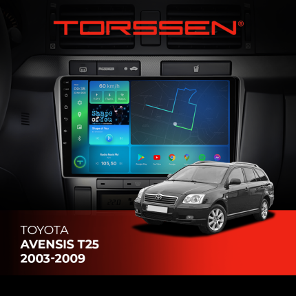 Штатна магнітола для авто Toyota Avensis T25