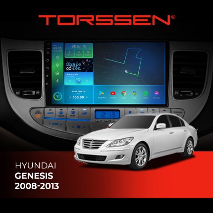Штатна магнітола Torssen Hyundai Genesis 2008-2013 з Carplay та DSP