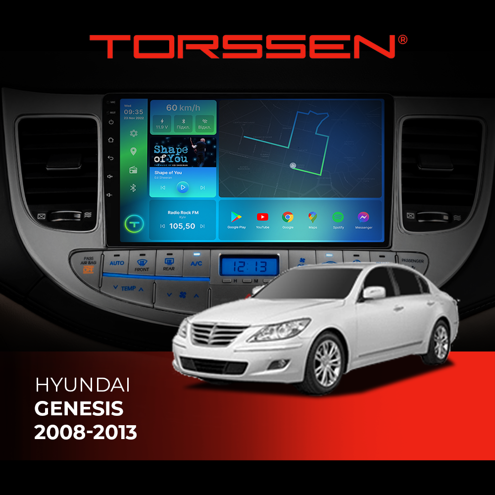 Штатна магнітола Torssen Hyundai Genesis 2008-2013 F9464 4G Carplay DSP Штатна магнітола Hyundai Genesis Torssen 2008-2013