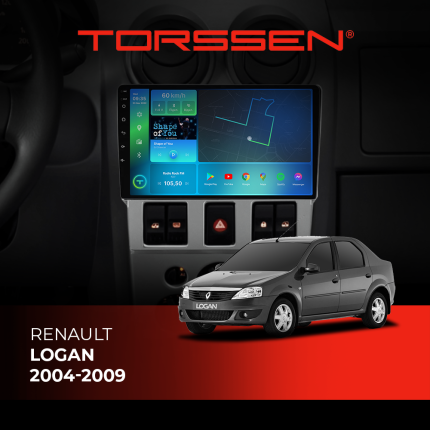 Штатна магнітола Torssen Renault Logan 2004-2009 з Carplay