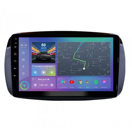 Штатна магнітола Torssen Smart ForTwo 3 18+ F9332 4G Carplay DSP на панелі авто