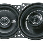 Коаксіальна акустика MTX TX240C в стандартній виробничій упаковці з показниками розмірів та пристосування
