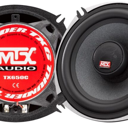 Коаксіальна акустика MTX TX650C — преміальна 2-смугова система з вбудованим керуючим для чіткого звучання високих частот