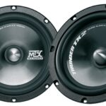 Компонентна акустика MTX TX265S в основному вигляді, що демонструє її сучасний дизайн і міцну конструкцію