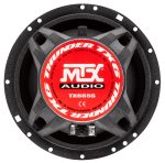 Компонентна акустика MTX TX665S — зображення динаміків з боку, що показує алюмінієве шасі і мембрану шовк