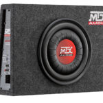 Активний сабвуфер MTX RTF10P на тлі