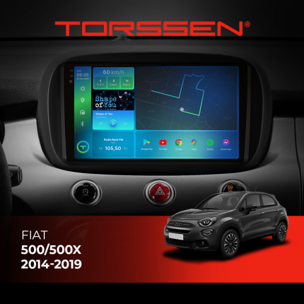 Штатна магнітола Torssen 2K DTS Fiat 500/500X 14-19 F96128 4G Carplay DSP