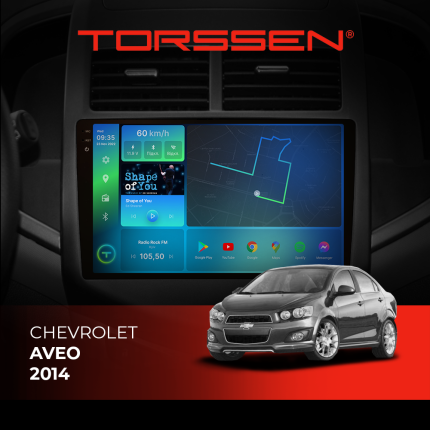 Штатна магнітола Torssen 2K DTS для Chevrolet Aveo 14- 4G Carplay DSP