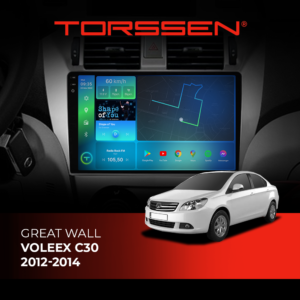 Штатна магнітола Torssen 2K Great Wall Voleex C30 2012-2014 – вигляд спереду