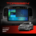 Штатна магнітола Torssen 2K Hyundai Accent 2017+ F96128 4G Carplay DSP