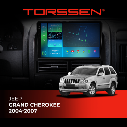Штатна магнітола Torssen 2K Jeep Grand Cherokee 04-07 F9332 4G Carplay DSP