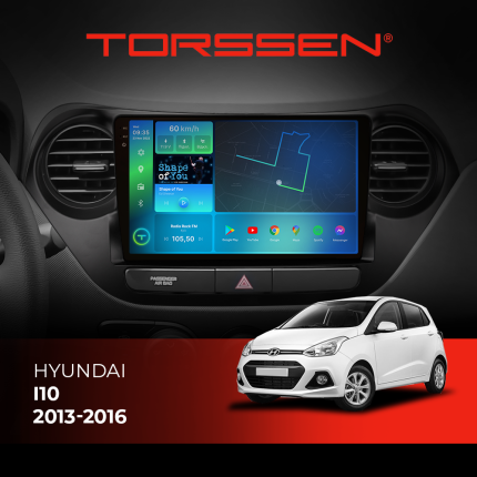 Штатна магнітола Torssen 2K для авто Hyundai I10 2013-2016