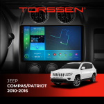 Штатна магнітола для авто Torssen 2K Jeep Compas/Patriot 10-16