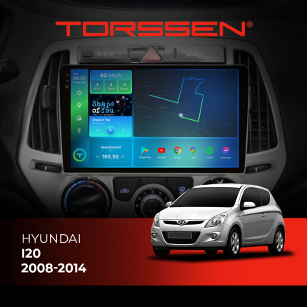 Штатна магнітола Torssen 2K Hyundai I20 08-14 F10332 4G Carplay DSP