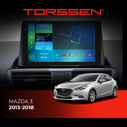 Штатна магнітола Torssen 2K Mazda 3 13-18 F9332 4G Carplay DSP