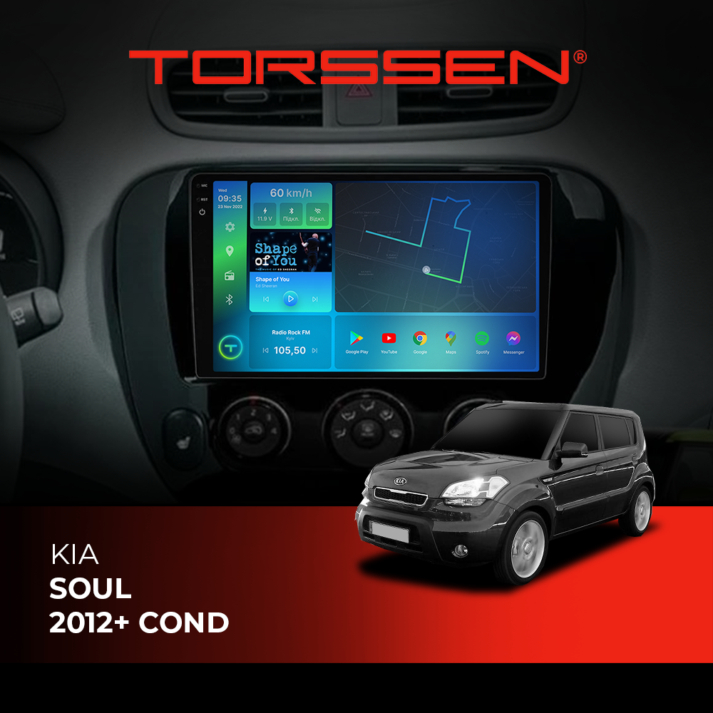Штатна магнітола Torssen 2K Kia Soul 2012+ cond F9232 4G Carplay DSP Штатна магнітола Torssen 2K для Kia Soul 2012+