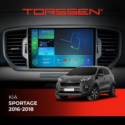 Штатна магнітола Torssen 2K для Kia Sportage 2016-2018