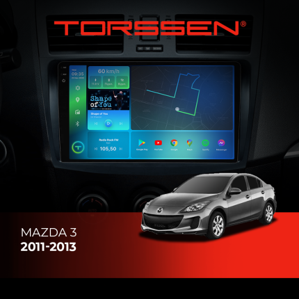 Штатна магнітола Torssen 2K Mazda 3 11-13 для авто