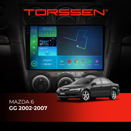 Штатна магнітола Torssen 2K Mazda 6GG 02-07 FL9 4G Carplay DSP