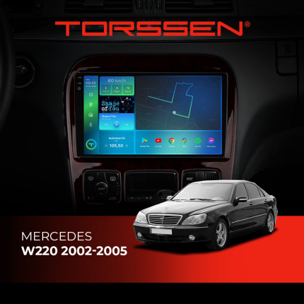 Штатна магнітола Torssen 2K для Mercedes W220 02-05