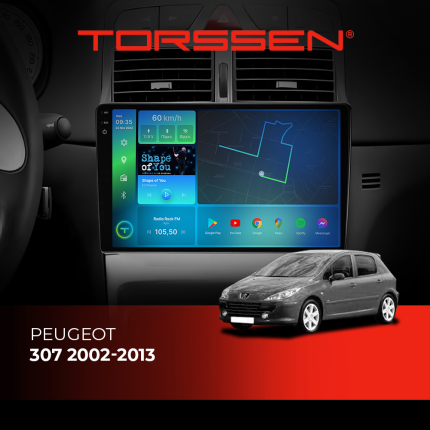 Штатна магнітола Torssen 2K Peugeot 307 02-13 4G Carplay DSP